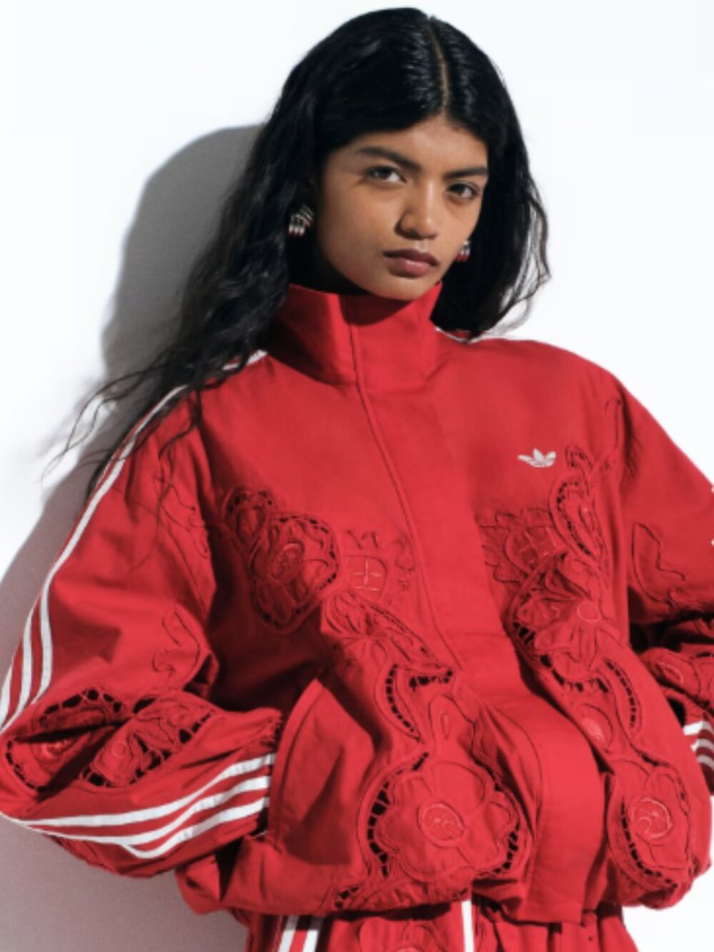 ASOS x Adidas Limited Edition Cut Out Track Jacket- Red 2X